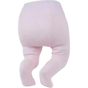 imageZando Opaque Cotton Tights for Baby Girls Infants ampamp Toddlers Cozy Winter Leggings with Cable Knit Design Size 03M to 67TA Pink 06