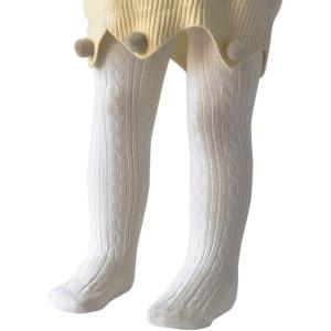 imageZando Opaque Cotton Tights for Baby Girls Infants ampamp Toddlers Cozy Winter Leggings with Cable Knit Design Size 03M to 67TB White 624