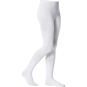 imageZando Opaque Cotton Tights for Baby Girls Infants ampamp Toddlers Cozy Winter Leggings with Cable Knit Design Size 03M to 67TGirls White
