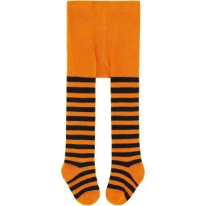 imageZando Opaque Cotton Tights for Baby Girls Infants ampamp Toddlers Cozy Winter Leggings with Cable Knit Design Size 03M to 67TOrange Black 624