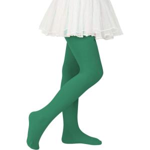 imageZando Ultra Soft Ballet Tights for Girls Footed Dance Tights Colorful Girls Leggings212T ToddlerLittle KidBig KidGirls Green