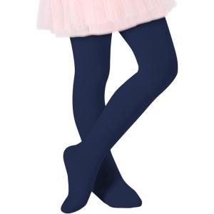 imageZando Ultra Soft Ballet Tights for Girls Footed Dance Tights Colorful Girls Leggings212T ToddlerLittle KidBig KidGirls Navy