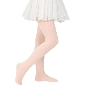 imageZando Ultra Soft Ballet Tights for Girls Footed Dance Tights Colorful Girls Leggings212T ToddlerLittle KidBig KidGirls Pink