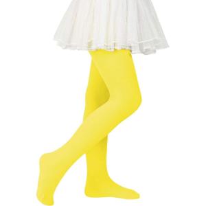 imageZando Ultra Soft Ballet Tights for Girls Footed Dance Tights Colorful Girls Leggings212T ToddlerLittle KidBig KidGirls Yellow