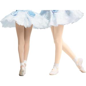 imageZando Ultra Soft Ballet Tights for Girls Footed Dance Tights Colorful Girls Leggings212T ToddlerLittle KidBig KidNudeballet Pink