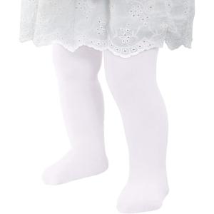 imageZando Ultra Soft Ballet Tights for Girls Footed Dance Tights Colorful Girls Leggings212T ToddlerLittle KidBig KidToddler White
