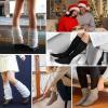 imageZando Slouch Socks Women Scrunch Socks Heavy Soft Extra Long Winter Socks Knee High Knit Boot Socks 80s 90s Socks3 Pairs Black