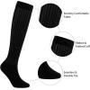 imageZando Slouch Socks Women Scrunch Socks Heavy Soft Extra Long Winter Socks Knee High Knit Boot Socks 80s 90s Socks3 Pairs Black