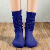 imageZando Slouch Socks Women Scrunch Socks Heavy Soft Extra Long Winter Socks Knee High Knit Boot Socks 80s 90s SocksBlue