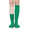 imageZando Slouch Socks Women Scrunch Socks Heavy Soft Extra Long Winter Socks Knee High Knit Boot Socks 80s 90s SocksGrass Green