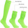 imageZando Slouch Socks Women Scrunch Socks Heavy Soft Extra Long Winter Socks Knee High Knit Boot Socks 80s 90s SocksGreen