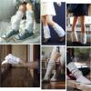 imageZando Slouch Socks Women Scrunch Socks Heavy Soft Extra Long Winter Socks Knee High Knit Boot Socks 80s 90s SocksGrey
