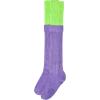 imageZando Slouch Socks Women Scrunch Socks Heavy Soft Extra Long Winter Socks Knee High Knit Boot Socks 80s 90s SocksNeon Greenpurple