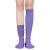 imageZando Slouch Socks Women Scrunch Socks Heavy Soft Extra Long Winter Socks Knee High Knit Boot Socks 80s 90s SocksPurple