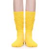 imageZando Slouch Socks Women Scrunch Socks Heavy Soft Extra Long Winter Socks Knee High Knit Boot Socks 80s 90s SocksYellow