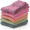 imageZando Womens Wool Socks Winter Athletic Socks Crew Sock Warm Hiking Merino Wool Socks Soft Thick Mid CalfA Pure Bright
