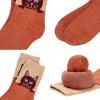 imageZando Womens Wool Socks Winter Athletic Socks Crew Sock Warm Hiking Merino Wool Socks Soft Thick Mid CalfPeeping Cat