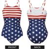 imageZando High Neck One Piece Swimsuit Women Tummy Control Swim Suits for Women Sexy High Cut Bathing Suit Slimming SwimwearAmerican Flag