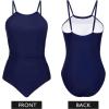 imageZando High Neck One Piece Swimsuit Women Tummy Control Swim Suits for Women Sexy High Cut Bathing Suit Slimming SwimwearNavy