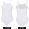 imageZando High Neck One Piece Swimsuit Women Tummy Control Swim Suits for Women Sexy High Cut Bathing Suit Slimming SwimwearWhite