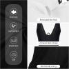 imageZando 2024 One Piece Swimsuit for Women Sexy V Neck Padded Swimsuit with Steel Rings Women Bathing Suit for Womens SwimsuitsBlack