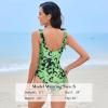 imageZando 2024 One Piece Swimsuit for Women Sexy V Neck Padded Swimsuit with Steel Rings Women Bathing Suit for Womens SwimsuitsGreen