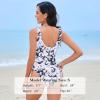 imageZando 2024 One Piece Swimsuit for Women Sexy V Neck Padded Swimsuit with Steel Rings Women Bathing Suit for Womens SwimsuitsWhite