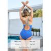 imageZando One Piece Bathing Suit for Women Adjustable Strap One Piece Swimsuit for Women Swim Suit Slimming Athletic BeachwearBlue  Blue