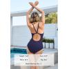 imageZando One Piece Bathing Suit for Women Adjustable Strap One Piece Swimsuit for Women Swim Suit Slimming Athletic BeachwearNavy