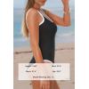 imageZando Womens One Piece Swimsuit UShaped Bathing Suit for Women Adjustable Strap Swimsuit Sports Bathing Suits High CutBlack  White