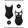 imageZando Womens One Piece Swimsuit UShaped Bathing Suit for Women Adjustable Strap Swimsuit Sports Bathing Suits High CutBlack  White