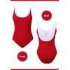 imageZando Womens One Piece Swimsuit UShaped Bathing Suit for Women Adjustable Strap Swimsuit Sports Bathing Suits High CutRed  White