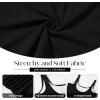 imageZando Tankini Swimsuits for Women 2025 Ribbed Ruched Bathing Suit Top with High Waisted Bottom Two Piece Slimming SwimsuitBlack