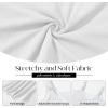 imageZando Tankini Swimsuits for Women 2025 Ribbed Ruched Bathing Suit Top with High Waisted Bottom Two Piece Slimming SwimsuitWhite