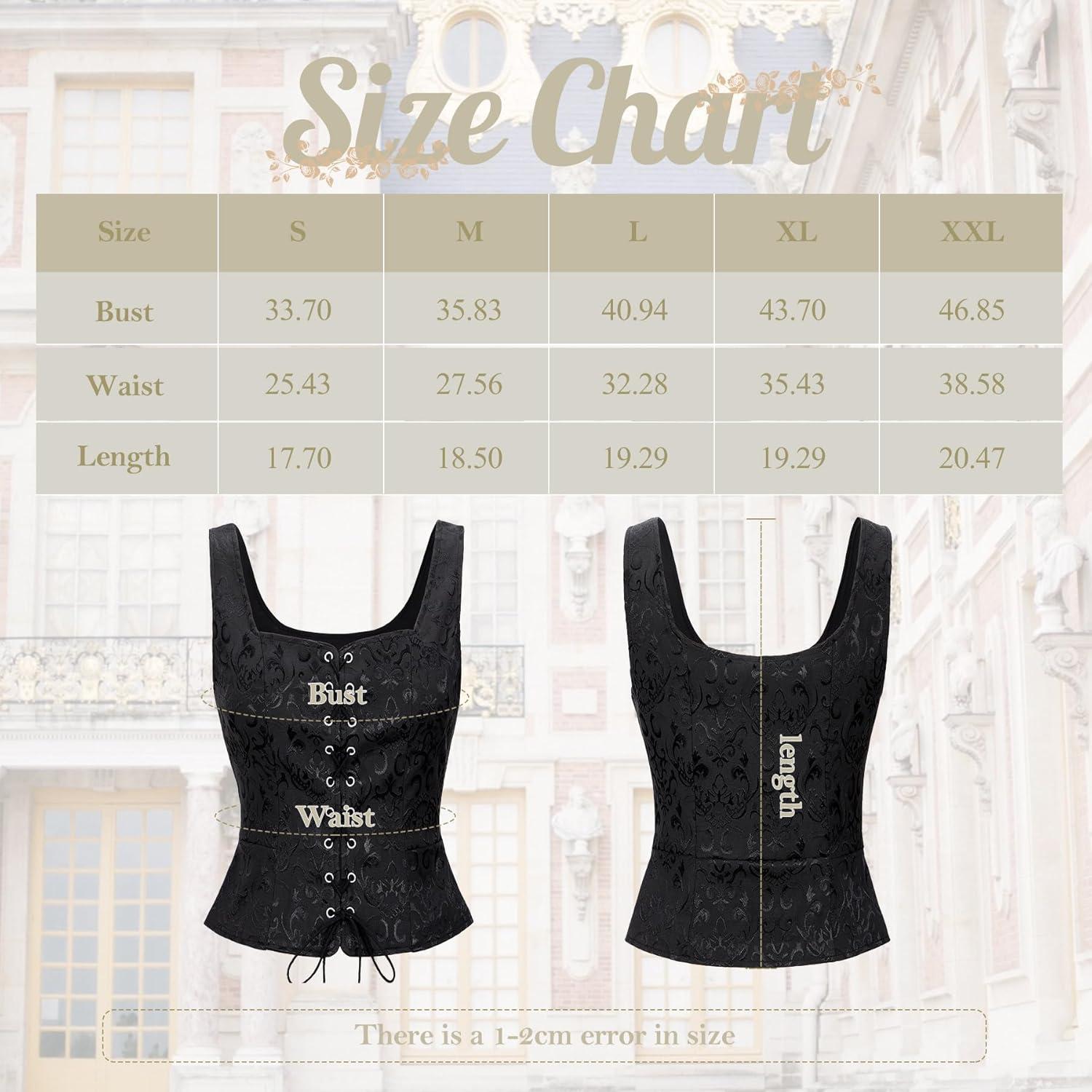 imageZando Renaissance Costume Women Pirate Medieval Viking Corsets Top Vintage Costume Steampunk Gothic Tank TopBlue Butterfly Print