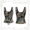 imageZando Renaissance Costume Women Pirate Medieval Viking Corsets Top Vintage Costume Steampunk Gothic Tank TopBlack Renaissance Floral