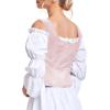 imageZando Renaissance Costume Women Pirate Medieval Viking Corsets Top Vintage Costume Steampunk Gothic Tank TopPink Jacquard
